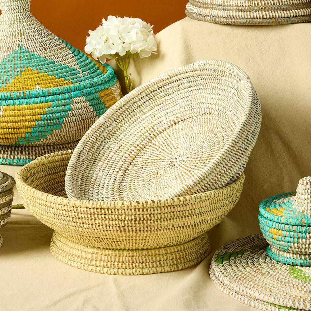 Zara Woven Bowl – Handwoven African Basket Bowl for Home