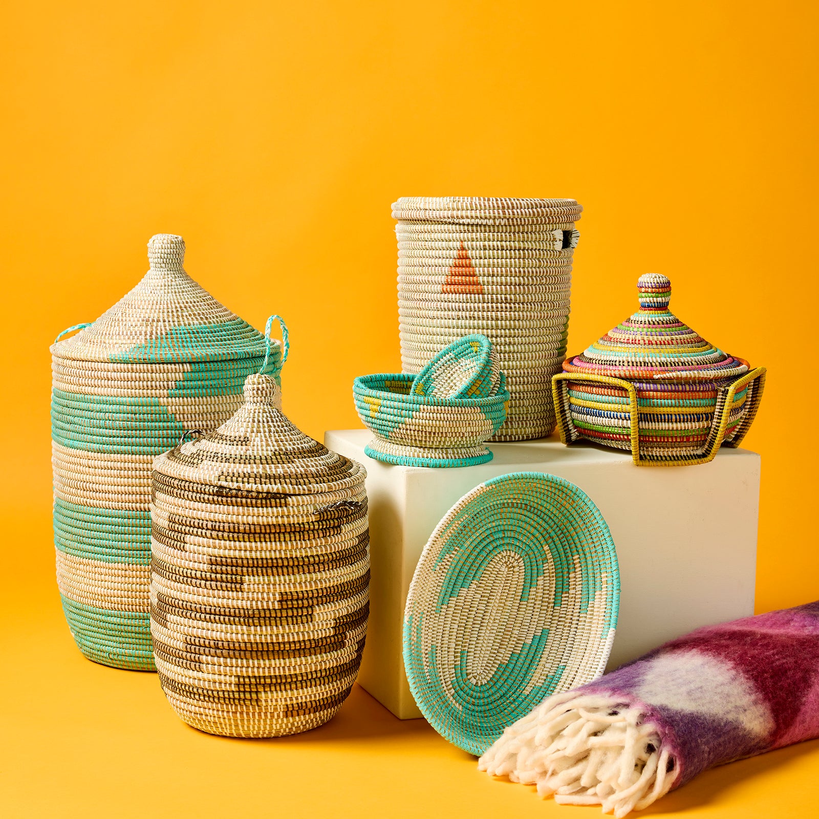 Norie Lidded Basket – Ethically Sourced Handcrafted Baskets