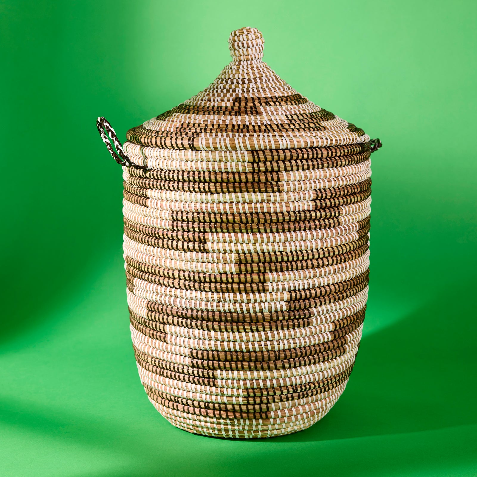 Burlap Bread Basket With Handles – Jute Bread Bin For Kitchen Counter, Pantry Storage (Natural)