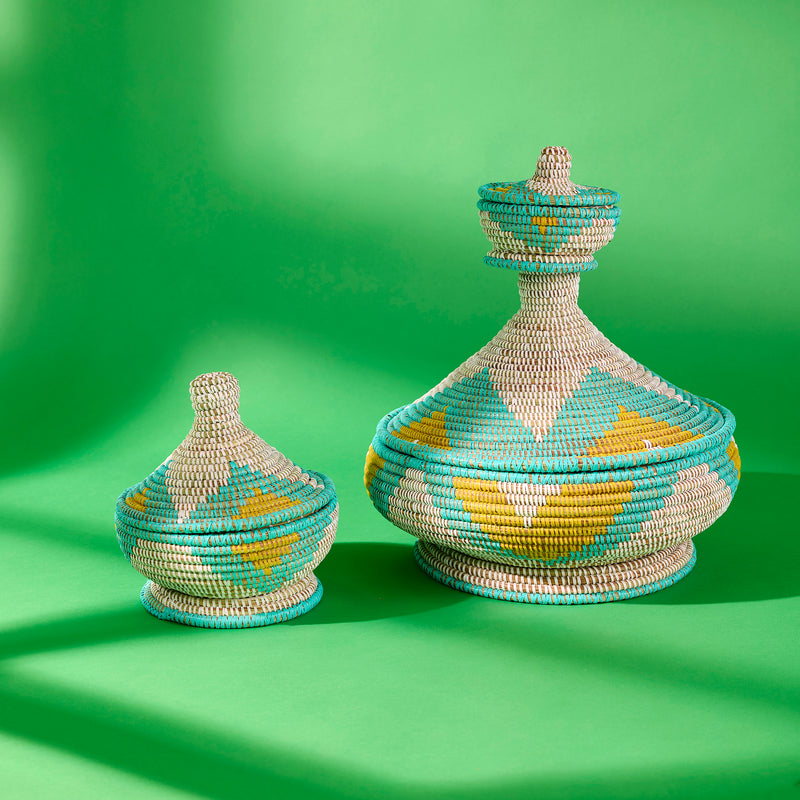 arona lidded basket - set of three