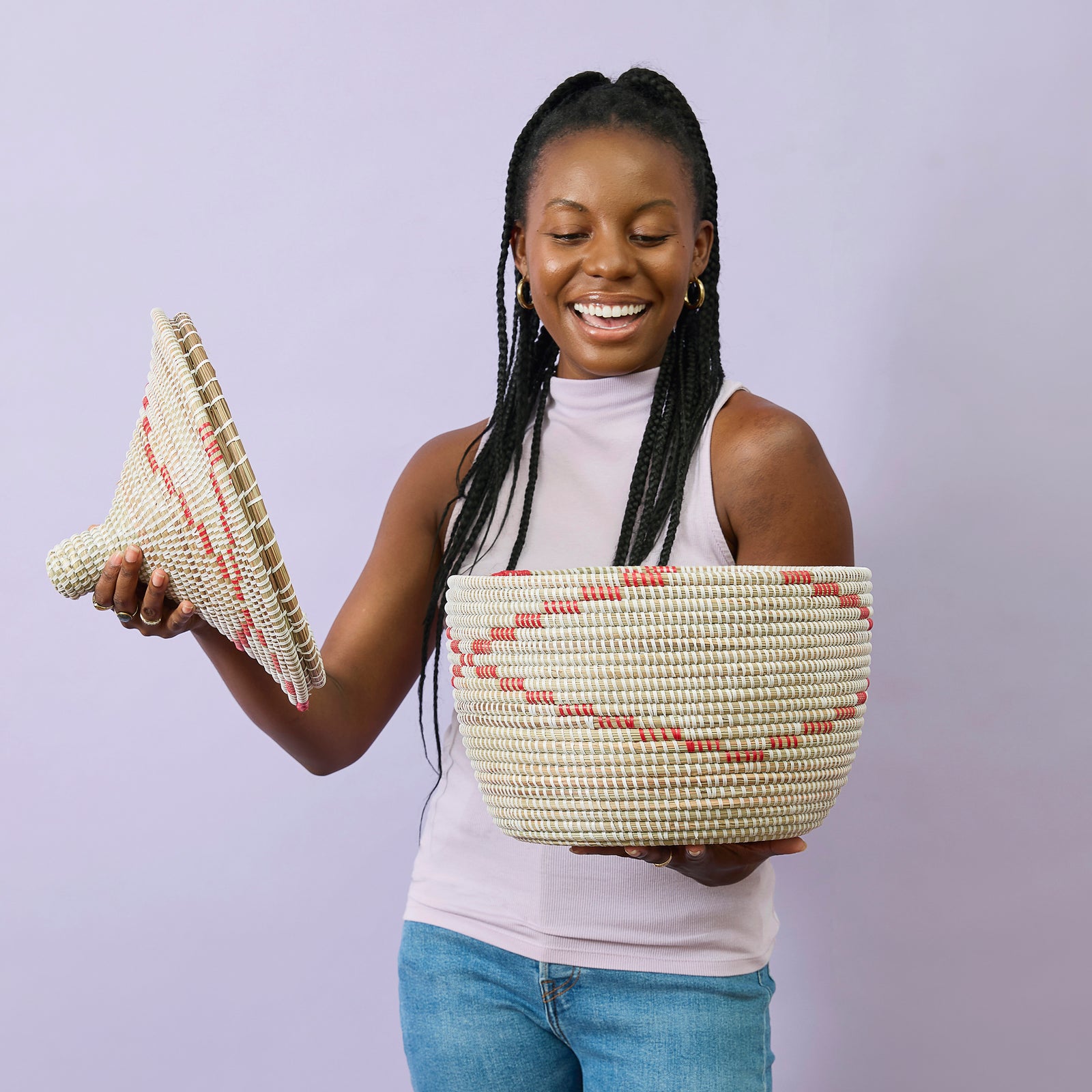 Bakh Lidded Storage Basket – Handcrafted African Baskets