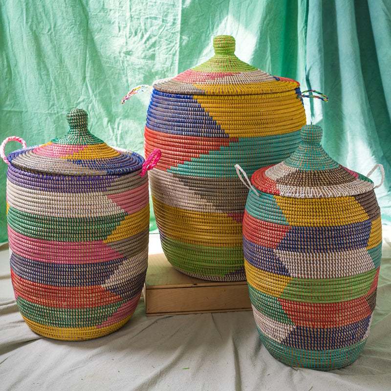 Colorful Handcrafted Taya Basket for Modern Home Storage Solutions
