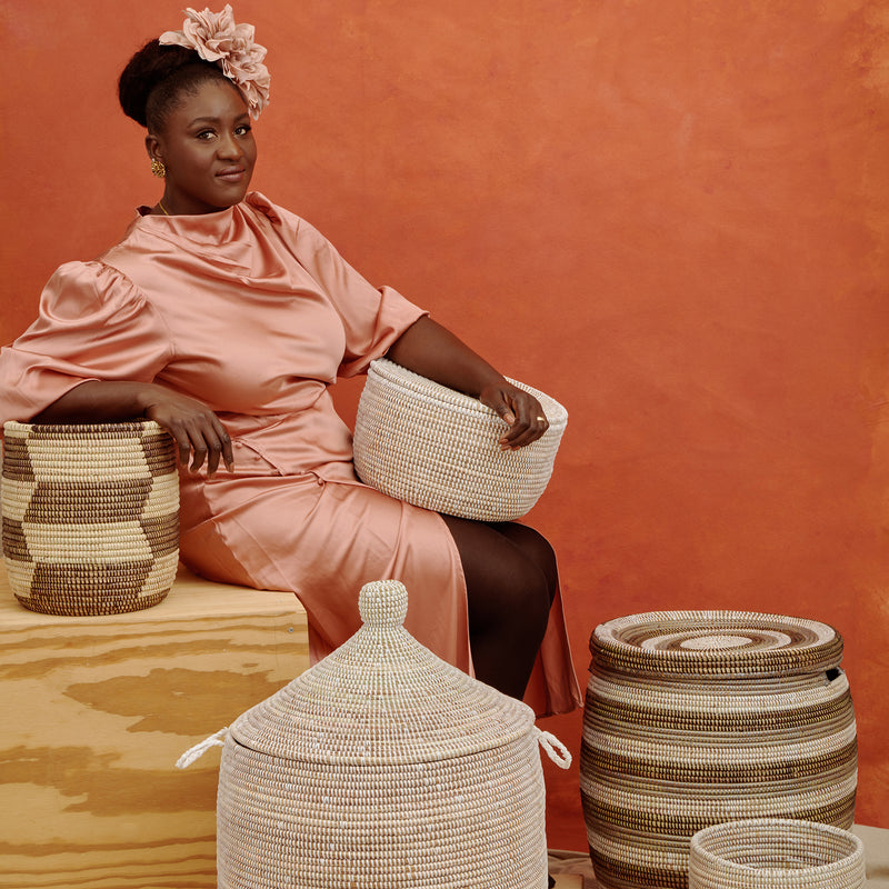 Large Adia Storage Basket – Artisan-Made Home Organizer