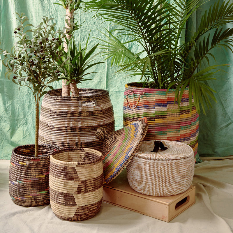 Lidded Basket – Handwoven African Storage