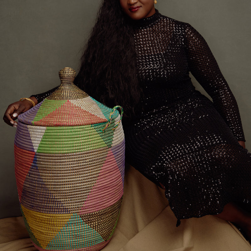 Sokhna Basket – Handmade African Basket for Laundry and Décor