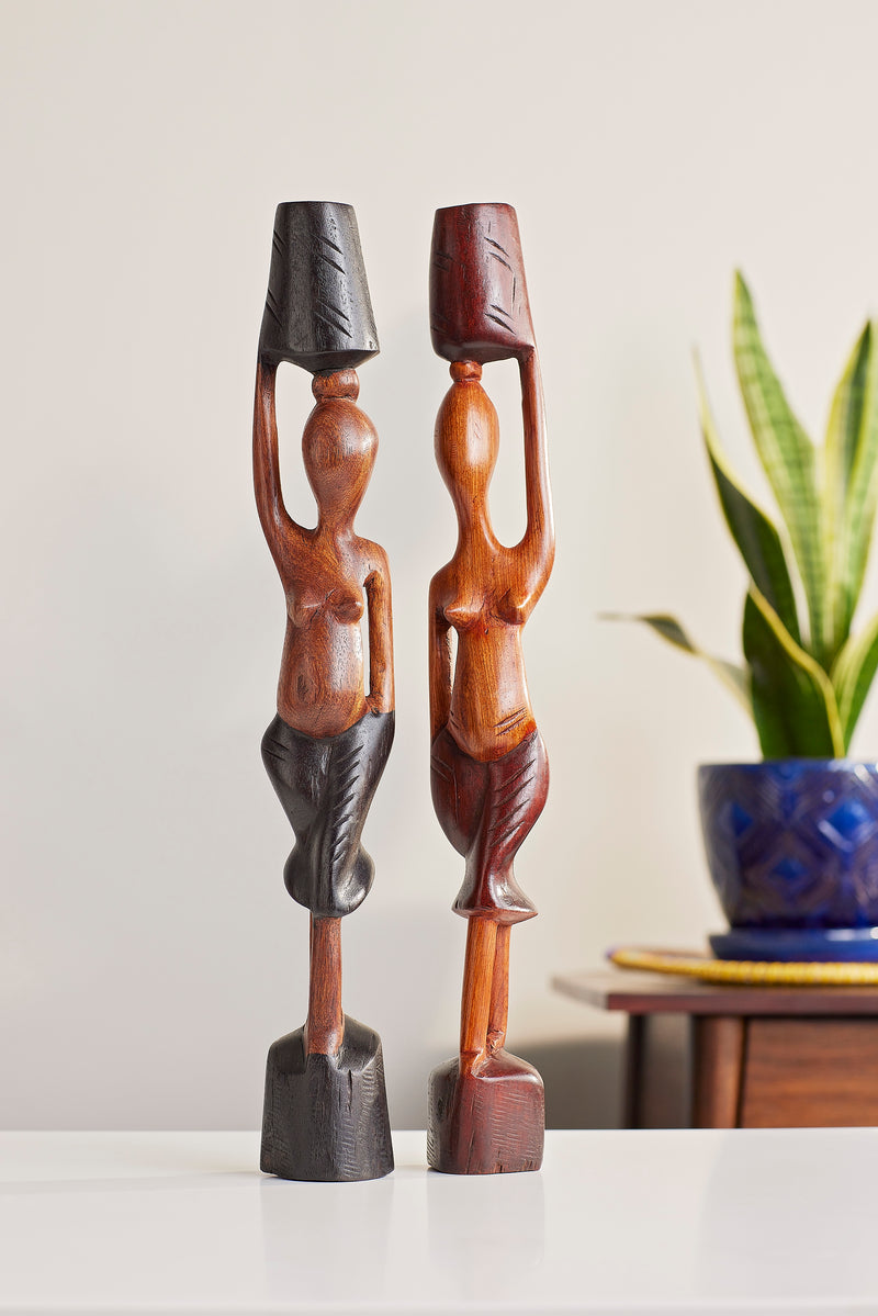 Harit Wooden Sculpture (set of two)