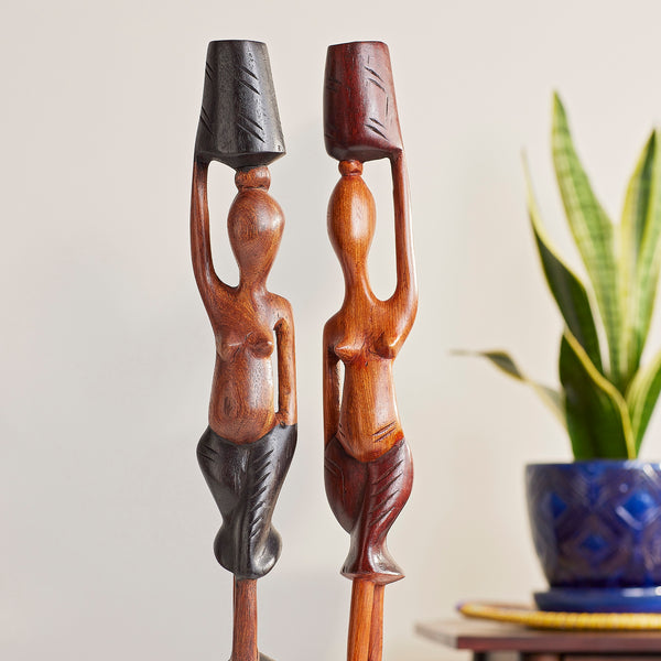 Harit Wooden Sculpture (set of two)