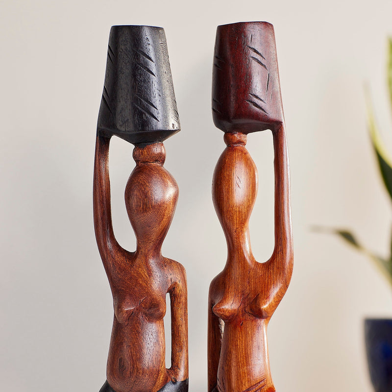 Harit Wooden Sculpture (set of two)
