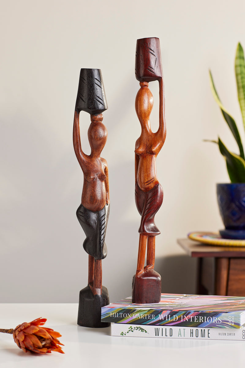Harit Wooden Sculpture (set of two)