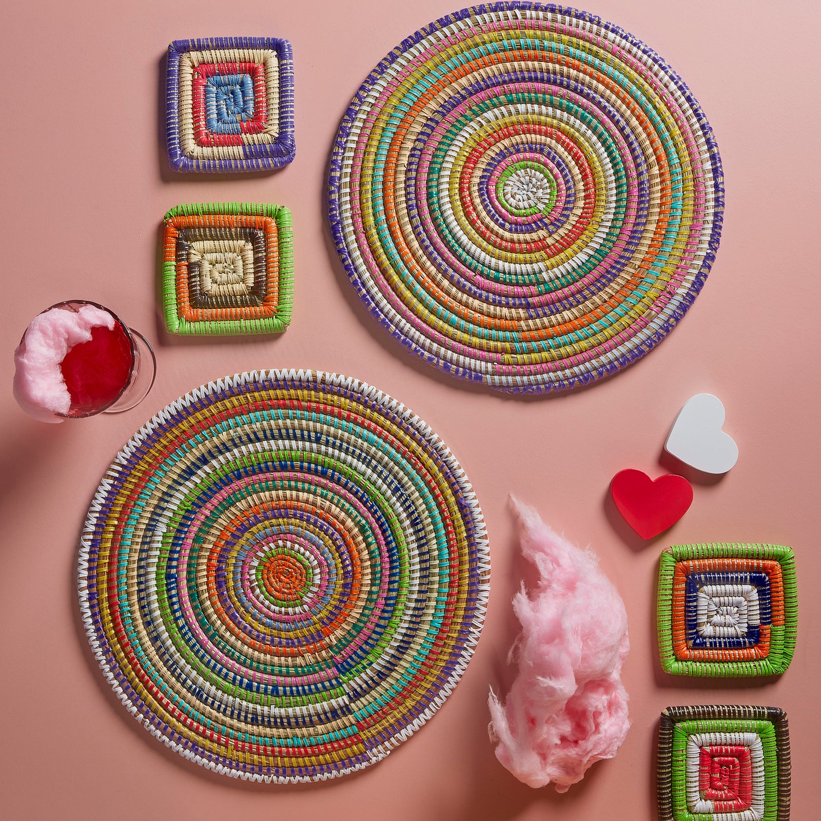 Zalipah Woven Placemat Set – Small-Batch African Home Decor