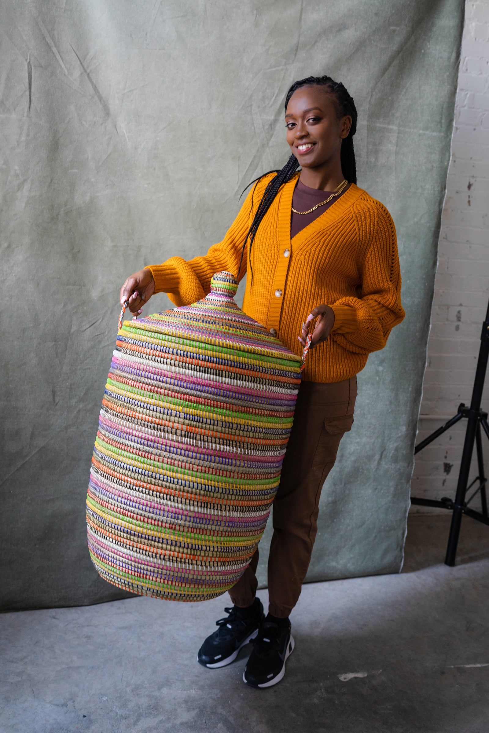 Zalipah Storage Basket – Handwoven African Basket for Home